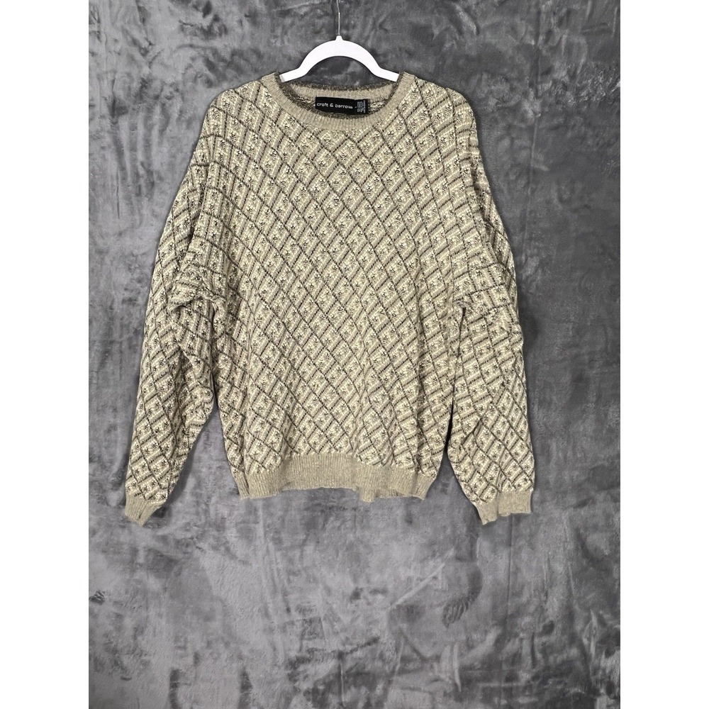 Croft & Barrow Men's Fair Isle Knit Crewneck Pullover Sweater Large Multicolour